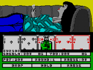 Holywood Poker screenshot 3 for ZX Spectrum